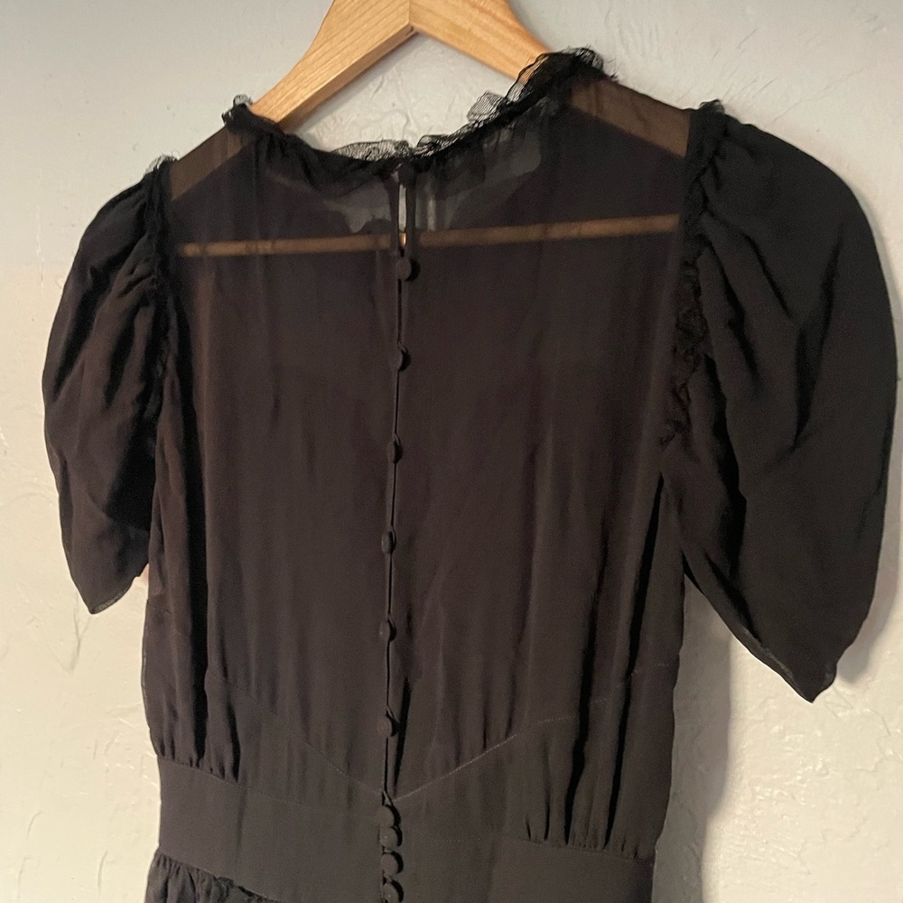 Fendi Black Whimsigoth Dark Academia Witchy Goth Romantic Romantasy Bubble Dress - Picture 9 of 15